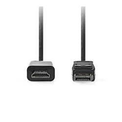 Καλώδιο εικόνας NEDIS DisplayPort αρσενικό - HDMI αρσενικό  μήκους 2m μέγιστης ανάλυσης 1080p 