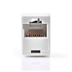 Μούφα CAT5e UTP RJ45 θηλυκό σε θηλυκό σε λευκό χρώμα ιδανικό για σύνδεση δύο καλωδίων
