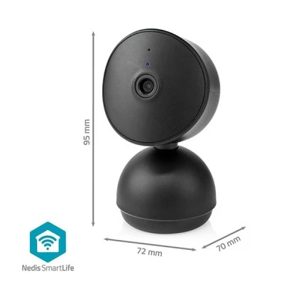 Wi-Fi Smart IP κάμερα Full HD 1080p με λειτουργία Pan tilt και αισθητήρα κίνησης  σε μαύρο χρώμα