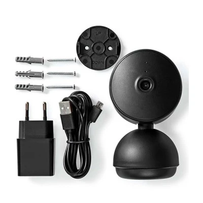 Wi-Fi Smart IP κάμερα Full HD 1080p με λειτουργία Pan tilt και αισθητήρα κίνησης  σε μαύρο χρώμα