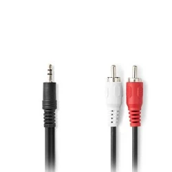 Καλώδιο ήχου 3,5mm αρσ. stereo - 2x RCA αρσ 2m