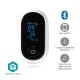Οξύμετρο παλμικό Smart Bluetooth Nedis με οθόνη LED σε λευκό χρώμα εμφανίζει με ακρίβεια τις μετρήσεις