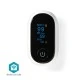 Οξύμετρο παλμικό Smart Bluetooth Nedis με οθόνη LED σε λευκό χρώμα εμφανίζει με ακρίβεια τις μετρήσεις