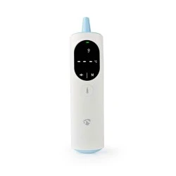 Bluetooth smart Nedis ψηφιακό θερμόμετρο υπερύθρων μετώπου και αυτιού σε λευκό χρώμα