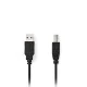 Καλώδιο USB High-Speed A αρσ. - USB B αρσ. 2m σε μαύρο χρώμα.