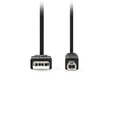 Καλώδιο USB High-Speed A αρσ. - USB B αρσ. 2m σε μαύρο χρώμα.