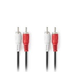 Καλώδιο 2x RCA αρσ. - 2x RCA αρσ. 2m.  για τη σύνδεση μιας συσκευής με έξοδο RCA