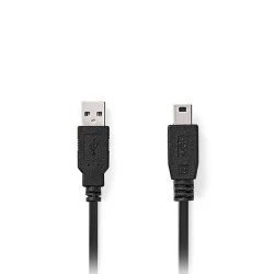 Καλώδιο NEDIS USB High-Speed A αρσ. - Mini USB 5-pin αρσ. με μήκος 3m σε μαύρο χρώμα 