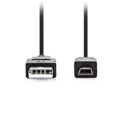 Καλώδιο NEDIS USB High-Speed A αρσ. - Mini USB 5-pin αρσ. με μήκος 3m σε μαύρο χρώμα 