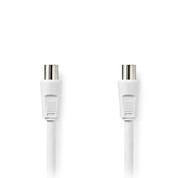Καλώδιο NEDIS  IEC (Coax) αρσ. - IEC (Coax) αρσ με μήκος 3m σε λευκό χρώμα