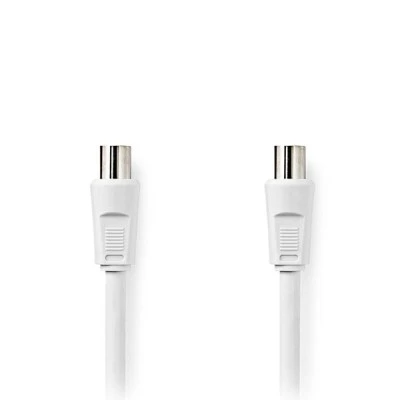 Καλώδιο NEDIS  IEC (Coax) αρσ. - IEC (Coax) αρσ με μήκος 3m σε λευκό χρώμα