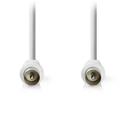 Καλώδιο NEDIS  IEC (Coax) αρσ. - IEC (Coax) αρσ με μήκος 3m σε λευκό χρώμα