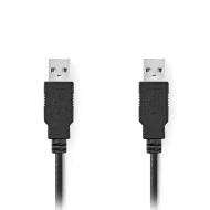 Καλώδιο NEDIS USB High-Speed A αρσ. - USB A αρσ. με μήκος 1m σε μαύρο χρώμα 