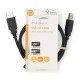 Καλώδιο NEDIS USB High-Speed A αρσ. - USB A αρσ. με μήκος 1m σε μαύρο χρώμα 