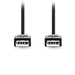 Καλώδιο NEDIS USB High-Speed A αρσ. - USB A αρσ. με μήκος 1m σε μαύρο χρώμα 