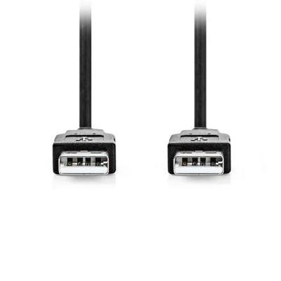 Καλώδιο NEDIS USB High-Speed A αρσ. - USB A αρσ. με μήκος 1m σε μαύρο χρώμα 