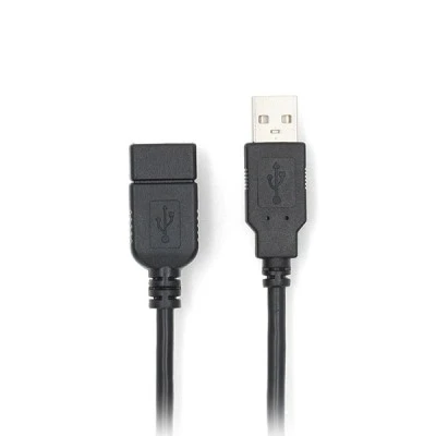 Καλώδιο NEDIS USB High-Speed Α αρσ. - USB A θηλ. με μήκος 1m σε μαύρο χρώμα