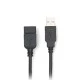 Καλώδιο NEDIS USB High-Speed Α αρσ. - USB A θηλ. με μήκος 1m σε μαύρο χρώμα