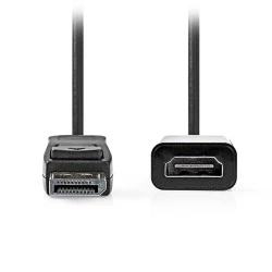 Καλώδιο NEDIS DisplayPort αρσ. - HDMI θηλ. 0.20m σε μαύρο χρώμα