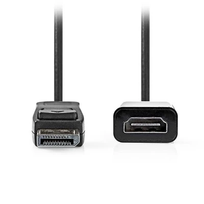 Καλώδιο NEDIS DisplayPort αρσ. - HDMI θηλ. 0.20m σε μαύρο χρώμα