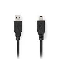 Καλώδιο USB High-Speed A αρσ. - Mini USB 5-pin αρσ. με μήκος 2m σε μαύρο χρώμα