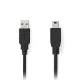 Καλώδιο USB High-Speed A αρσ. - Mini USB 5-pin αρσ. με μήκος 2m σε μαύρο χρώμα