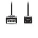 Καλώδιο USB High-Speed A αρσ. - Mini USB 5-pin αρσ. με μήκος 2m σε μαύρο χρώμα