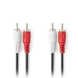 Καλώδιο 2x RCA αρσενικό - 2x RCA αρσενικό με μήκος 5m για σύνδεση συσκευής με έξοδο RCA