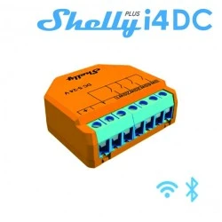 Ελεγκτής 4 ψηφιακών εισόδων Shelly Plus i4 DC λειτουργεί με Wi-Fi για βελτιωμένο έλεγχο ενεργειών 