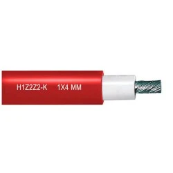 Καλώδιο SOLAR LSZH H1Z2Z2-K 1x4mm² με διπλή μόνωση καλωδίωσης φωτοβολταϊκών σε κόκκινο χρώμα