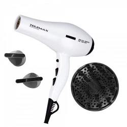 Σεσουάρ μαλλιών Telemax 2000W BELLA FK-8813 με 2 ταχυτήτων σε λευκό χρώμα