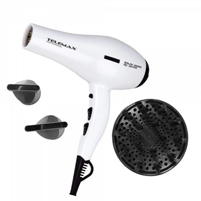 Σεσουάρ μαλλιών Telemax 2000W BELLA FK-8813 με 2 ταχυτήτων σε λευκό χρώμα
