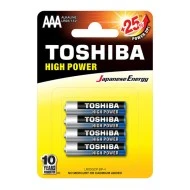 Αλκαλικές μπαταρίες Toshiba υψηλής ισχύος LR03 1.5V συσκευασία 4 τμχ  (LR03GCP BP-4 3A)