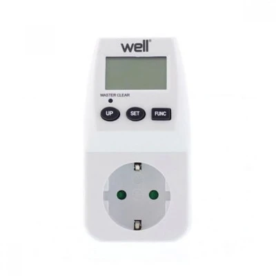 Μετρητής κατανάλωσης 13A Well ELPM-02-WL 230V με ακρίβεια +/-2%