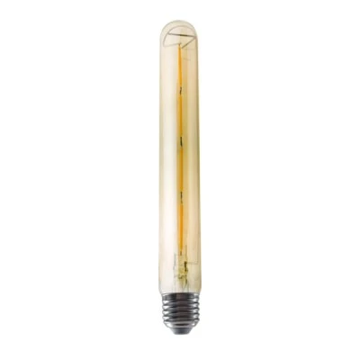 Διακοσμητική λάμπα led σωλήνας T30 225mm E27 4W ντιμαριζόμενη 230V 2700k θερμό λευκό φως 480lm 185mm με μελί κάλυμμα