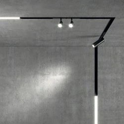 Φωτιστικό μαγνητικής ράγας σε μαύρο χρώμα ultra slim 16W 3CCT 330.3x25x27.5mm δέσμης 100⁰