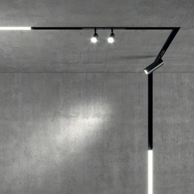 Φωτιστικό μαγνητικής ράγας σε μαύρο χρώμα ultra slim 16W 3CCT 330.3x25x27.5mm δέσμης 100⁰