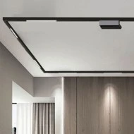 Φωτιστικό μαγνητικής ράγας ultra slim 12W 3CCT με δυνατότητα ρύθμισης φωτός 222xw25xh27.5mm μαύρο χρώμα