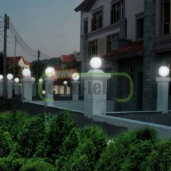 Φωτιστικό σε σχήμα σφαίρας εξωτερικό με διάμετρο Φ40 & ανταυγαστήρα με ντουί Ε27 230V AC IP65
