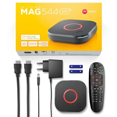 Tv-box linux MAG544w3 4K υποστήριξη HEVC dual Wi-Fi HDMI usb
