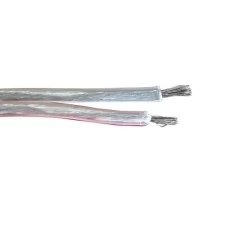 Καλώδιο μεγαφωνικό (ηχείων) 2x1mm² διάφανο με μόνωση TCCA