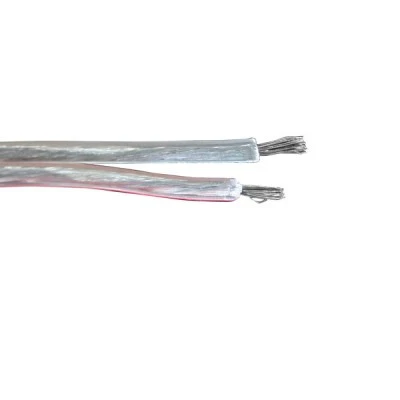 Καλώδιο μεγαφωνικό (ηχείων) 2x1mm² διάφανο με μόνωση TCCA