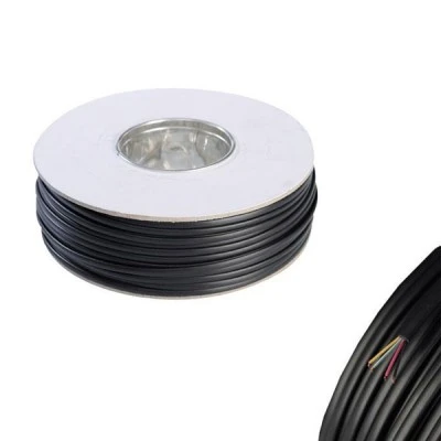 Καλώδιο τηλεφώνου με διατομή 4x0.12mm² RJ11 πλακέ 2 ζευγών με μήκος 100m μαύρο χρώμα 