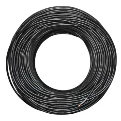 Καλώδιο συναγερμού μαύρο 2x0.22mm² 1 ζεύγους προέκτασης τηλεφώνου χωρίς θωράκιση