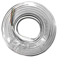Καλώδιο συναγερμού λευκό 6x0.22mm² 3 ζευγών προέκτασης τηλεφώνου χωρίς θωράκιση