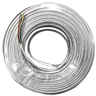 Καλώδιο συναγερμού λευκό 6x0.22mm² 3 ζευγών προέκτασης τηλεφώνου χωρίς θωράκιση