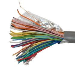 Καλώδιο τηλεφώνου γραμμής 0.60mm² 15 ζευγών μονόκλωνο γκρι συνεστραμμένο με θωράκιση