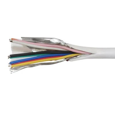 Καλώδιο συναγερμού 8x0.22mm² λευκό 4 ζευγών προέκτασης τηλεφώνου με θωράκιση
