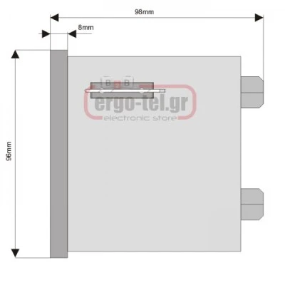 Καταγραφικό θερμοκρασίας πίνακα APLISENS PMS-90R1 με 1 κανάλι 96x96 & καταγραφή σε USB