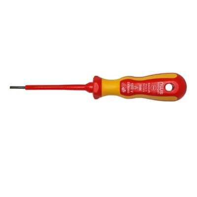 Κατσαβίδι ίσιο VDE 1000V 0.4x2.5x75 mm με κίτρινη μαλακή λαβή NWS Γερμανίας